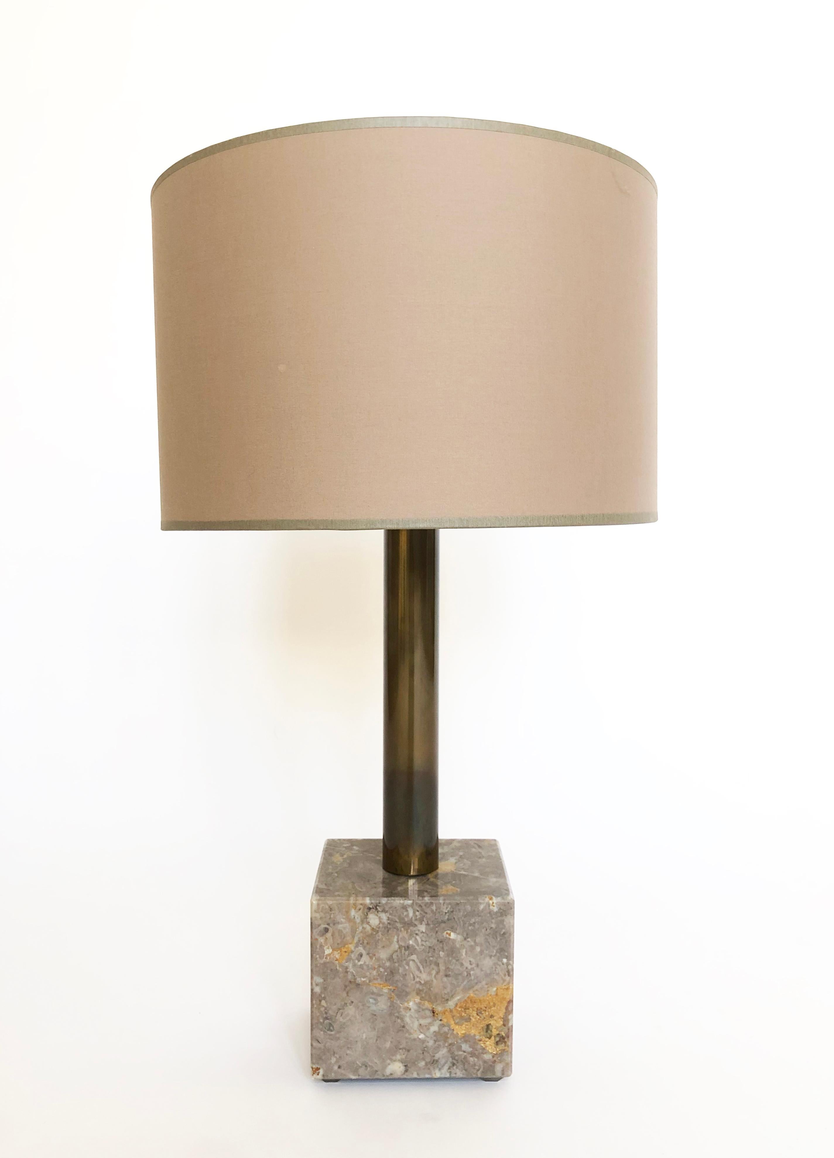 Marble Sculpted Table Lamp by Brajak Vitberg For Sale 2