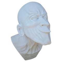 Marble Sculpture after Franz Xaver Messerschmidt's The Beaked Man, Italy, 1950s