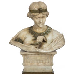 Marble Sculpture “Bust of Cleopatra” by Aristide Petrilli