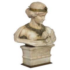 Marble Sculpture “Bust of Cleopatra” by Aristide Petrilli