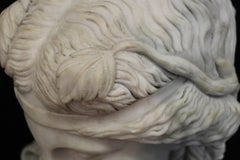 Marble sculpture bust of Dionysius, Bust in Carrara marble, marble sculpture