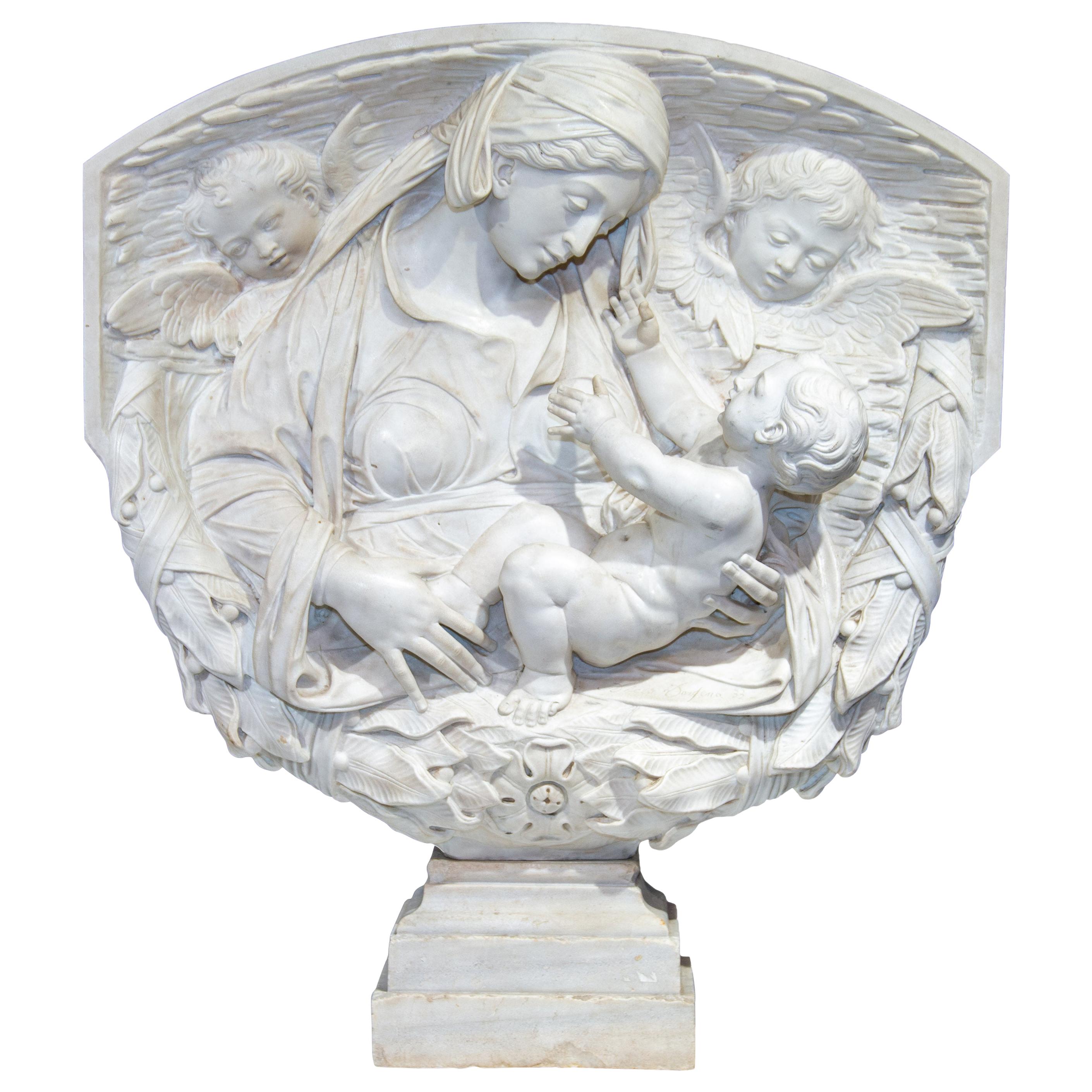 Large Italian Marble Sculpture by Pietro Bazzanti For Sale at 1stDibs