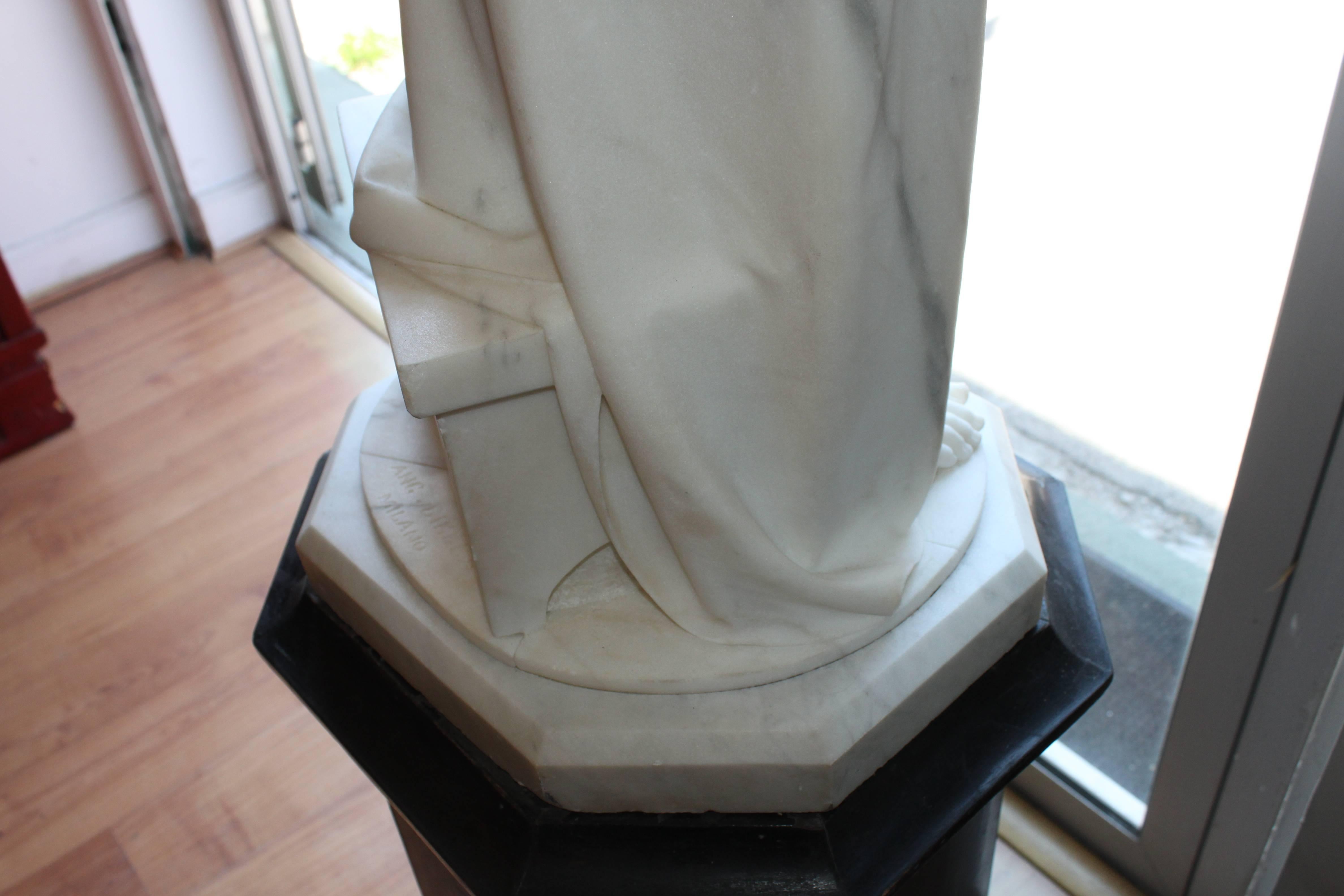 Marble Sculpture by Angelo Biella, Milano For Sale 9