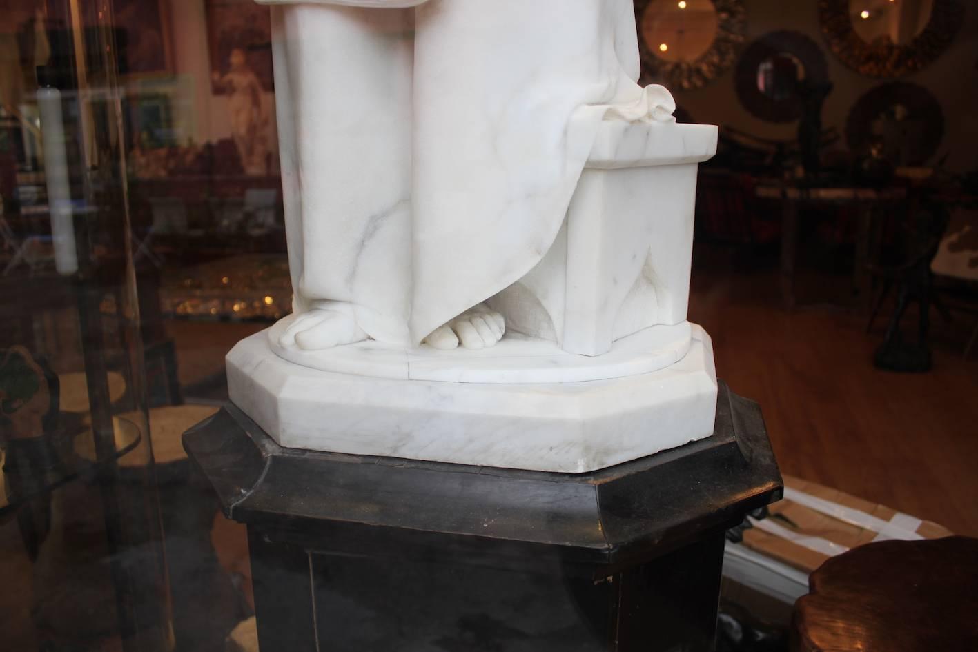 19th Century Marble Sculpture by Angelo Biella, Milano For Sale