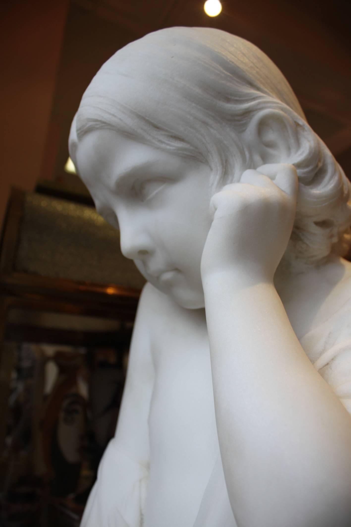 Marble Sculpture by Angelo Biella, Milano For Sale 3