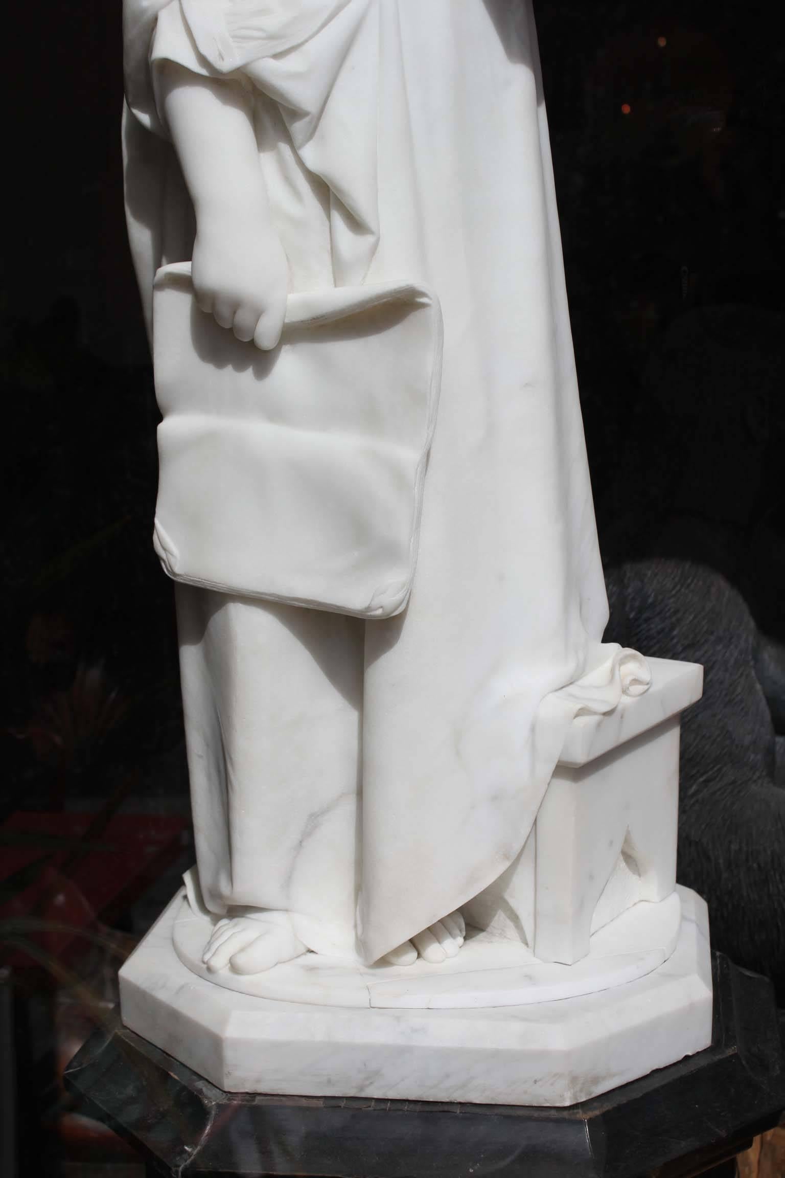 Marble Sculpture by Angelo Biella, Milano For Sale 4