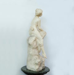 Carrara Marble Sculpture by Dante Zoi, Art Nouveau, Italy, Circa 1880