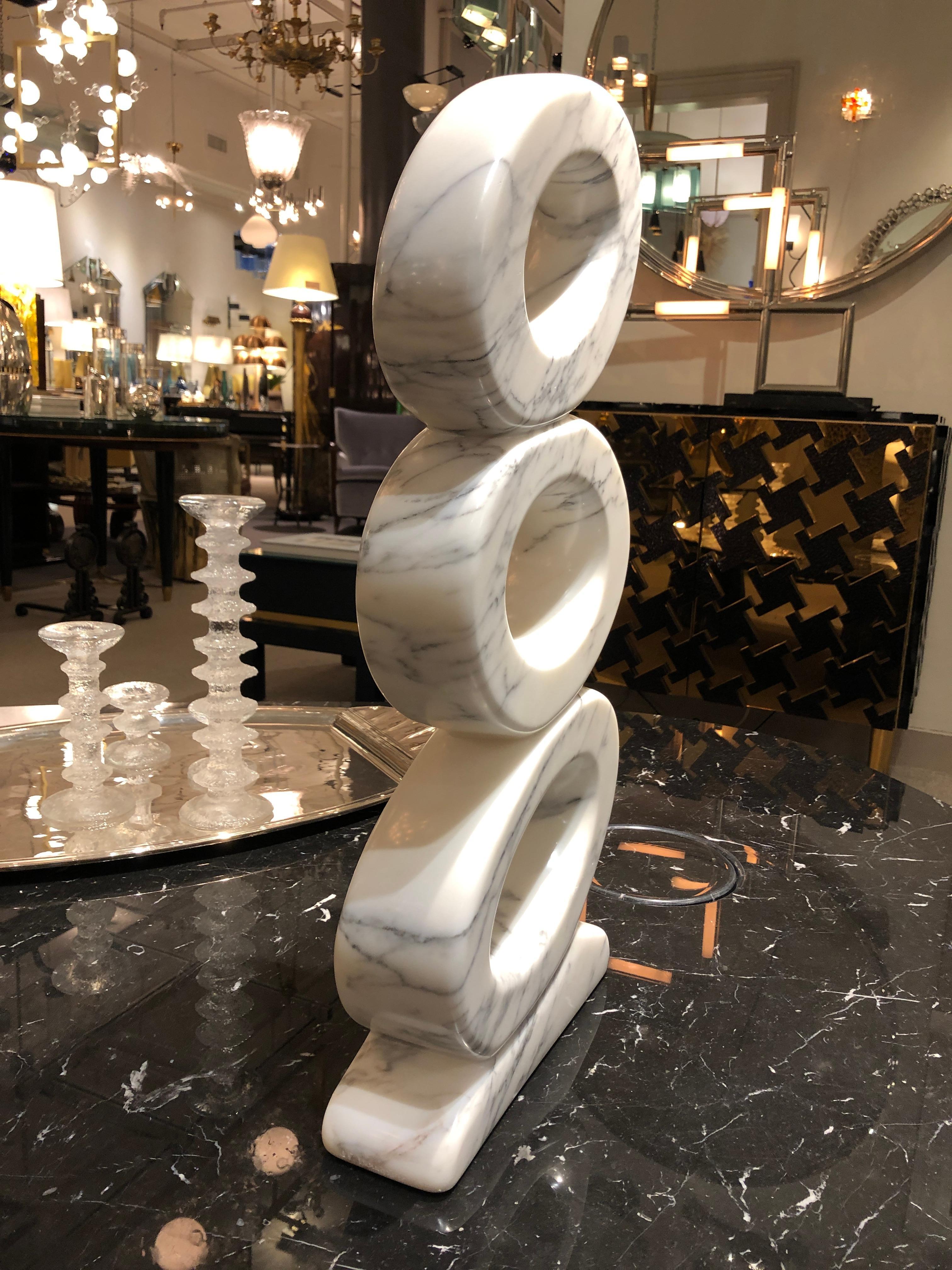 Modern Marble Sculpture by JF Bourdier, France, circa 2016