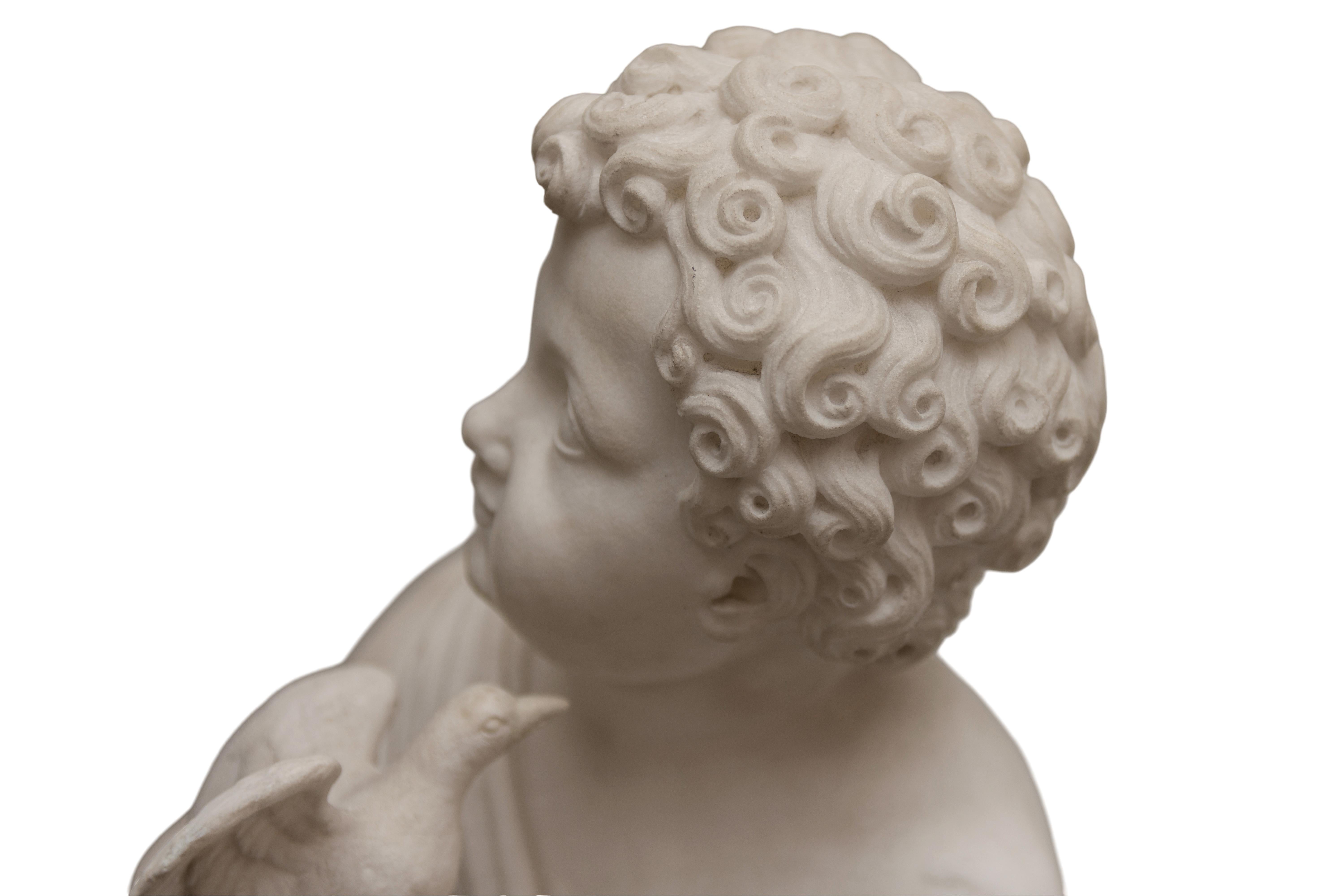 italien Sculpture en marbre de Joseph Gott