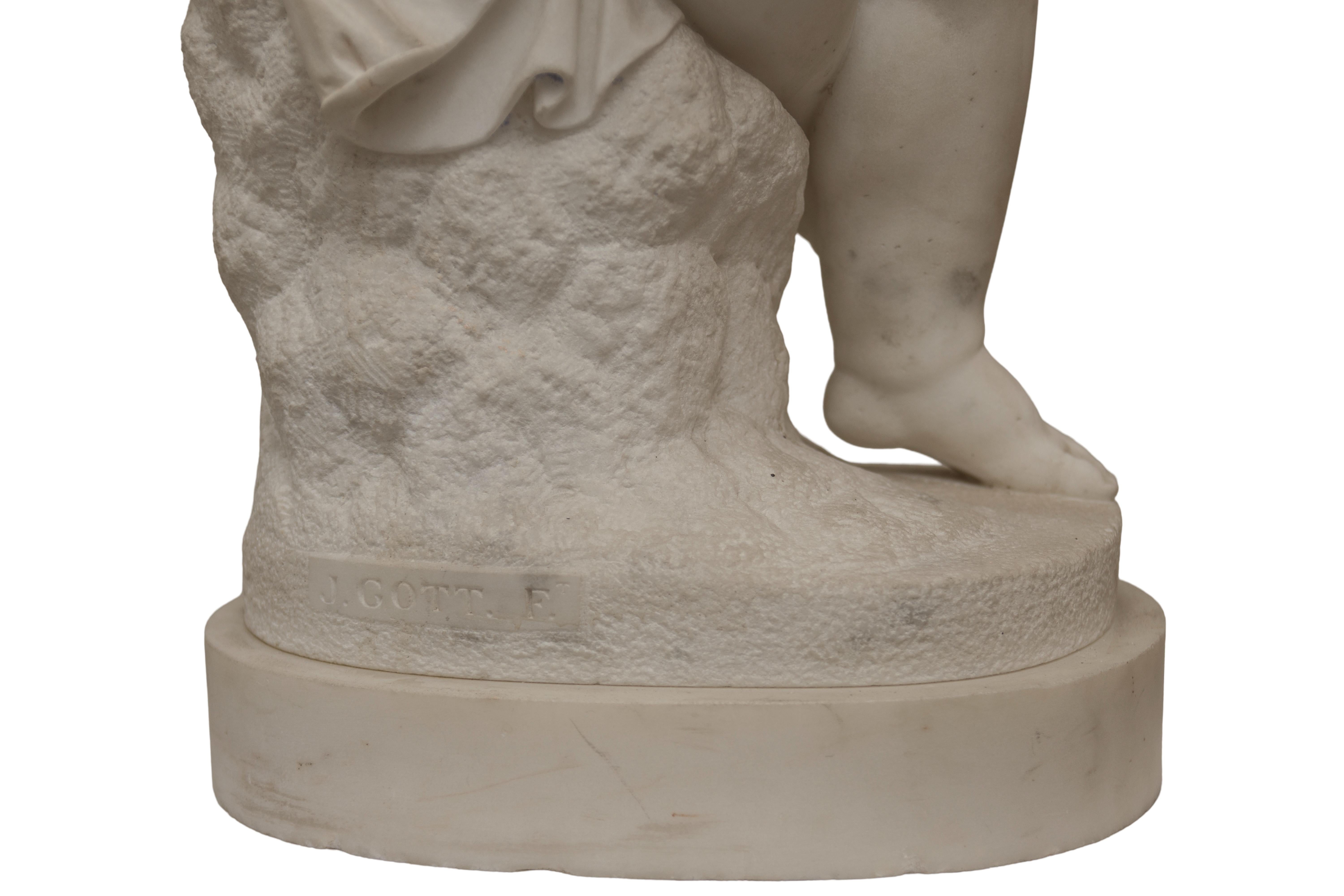 Marbre de Carrare Sculpture en marbre de Joseph Gott