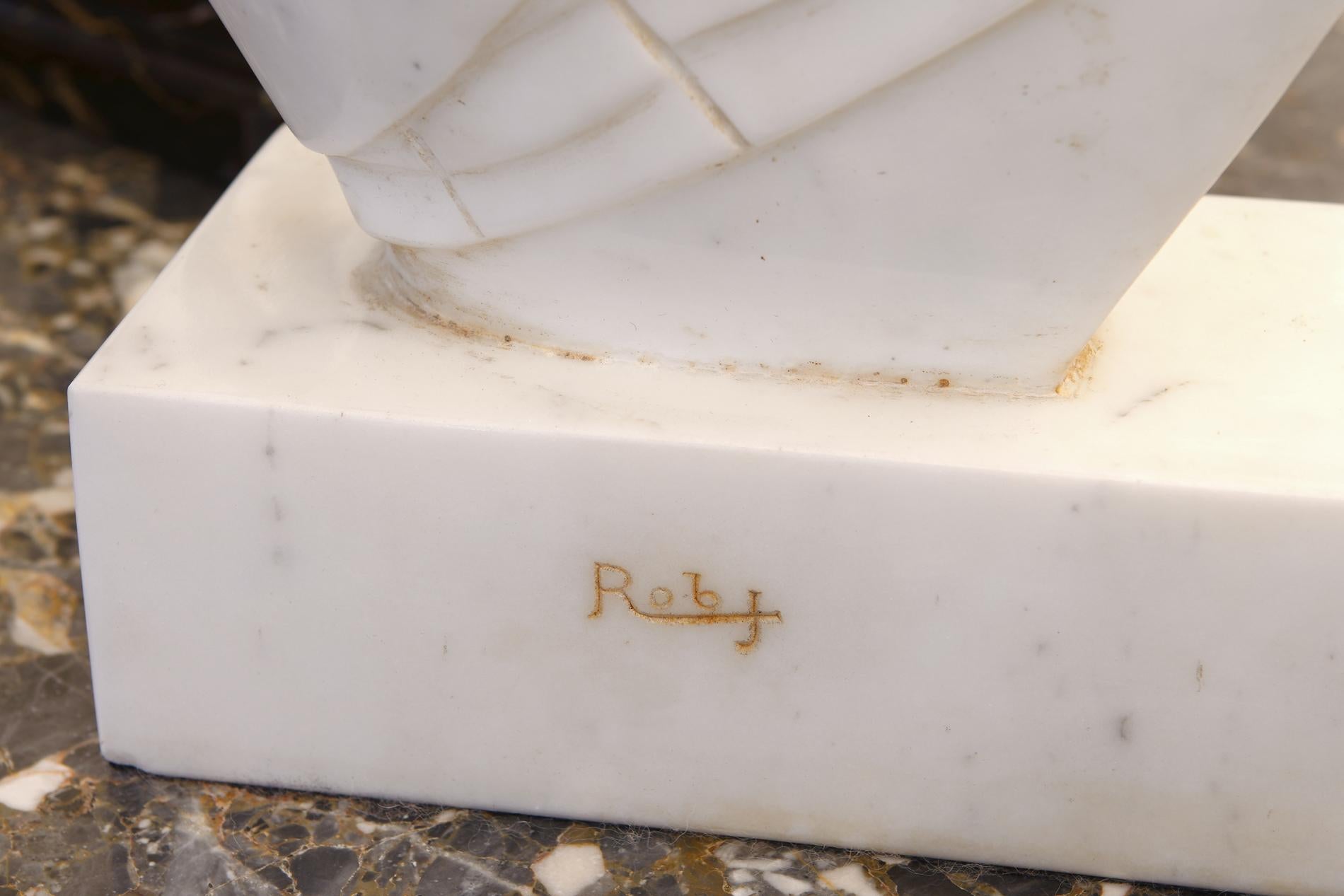 20th Century Marble Sculpture by Raymonde Guerbe 