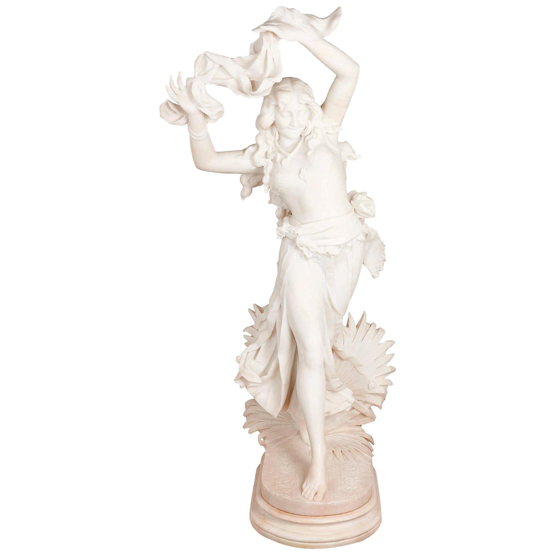 Marble Sculpture by Vichi, 'Exotic Dancer', for 1914, French Salon For Sale