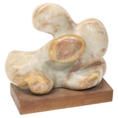 Marble Sculpture in the Style of Henry Moore