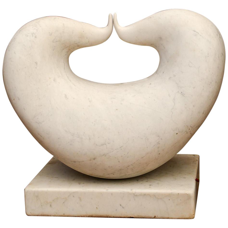 Marble Sculpture Kiss II Mel Fraser For Sale