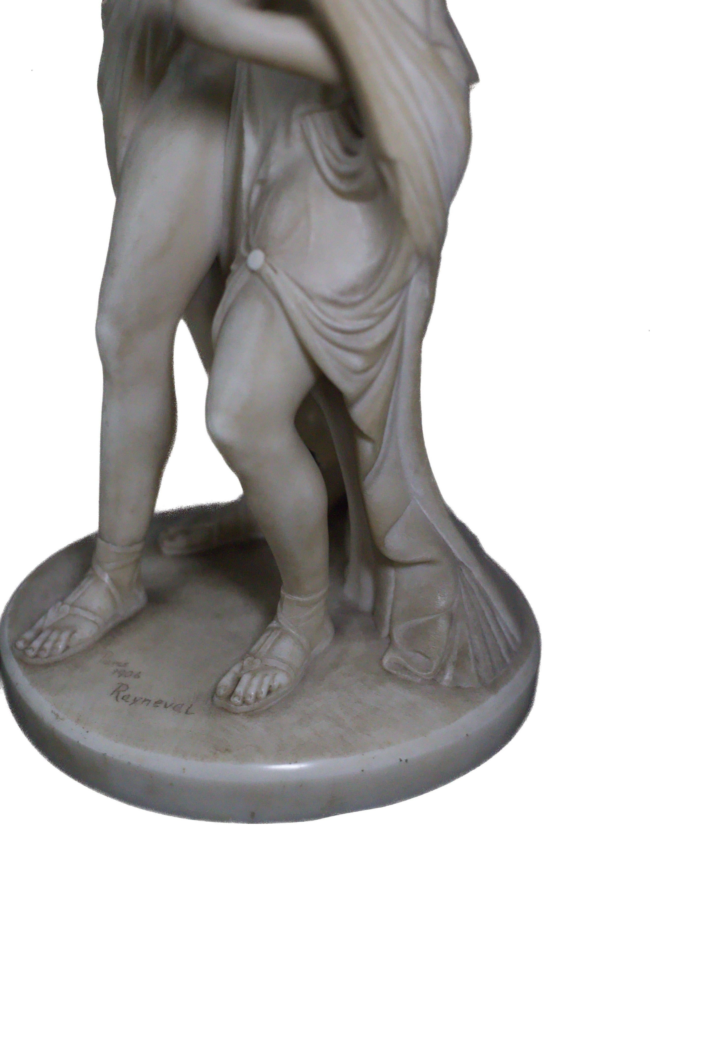Scultura in marmo di una coppia firmata Rayneval in vendita 4