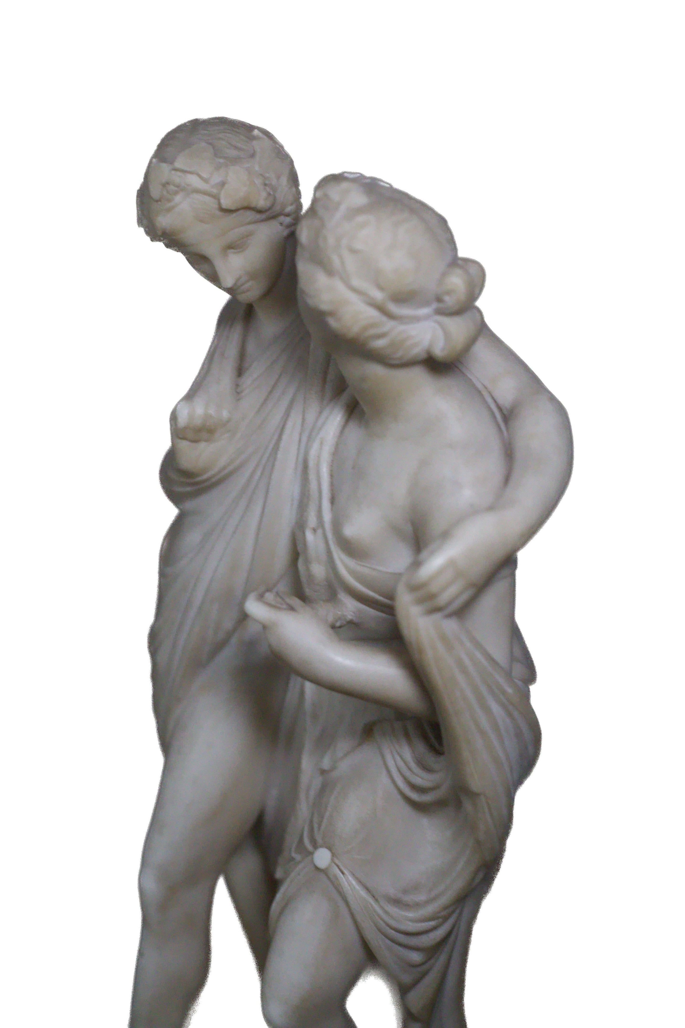 Scultura in marmo di una coppia firmata Rayneval in vendita 5