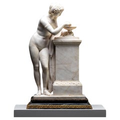 Antique Marble Sculpture of a Nymph, 19th Century