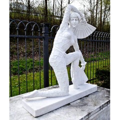 Marble Sculpture of an Art Deco-Style Dancer, 21st Century