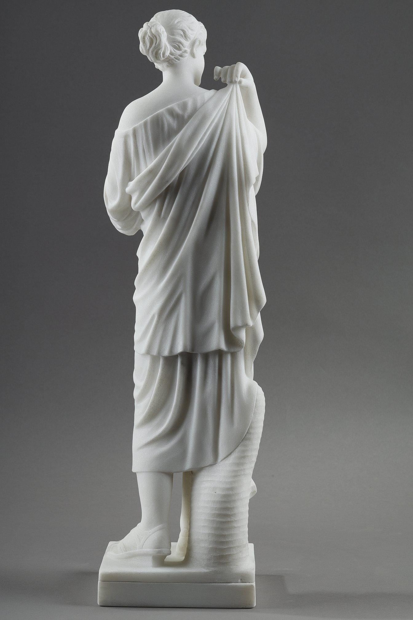 Sculpture en marbre de Diane de Gabies, signée Pugi en vente 2