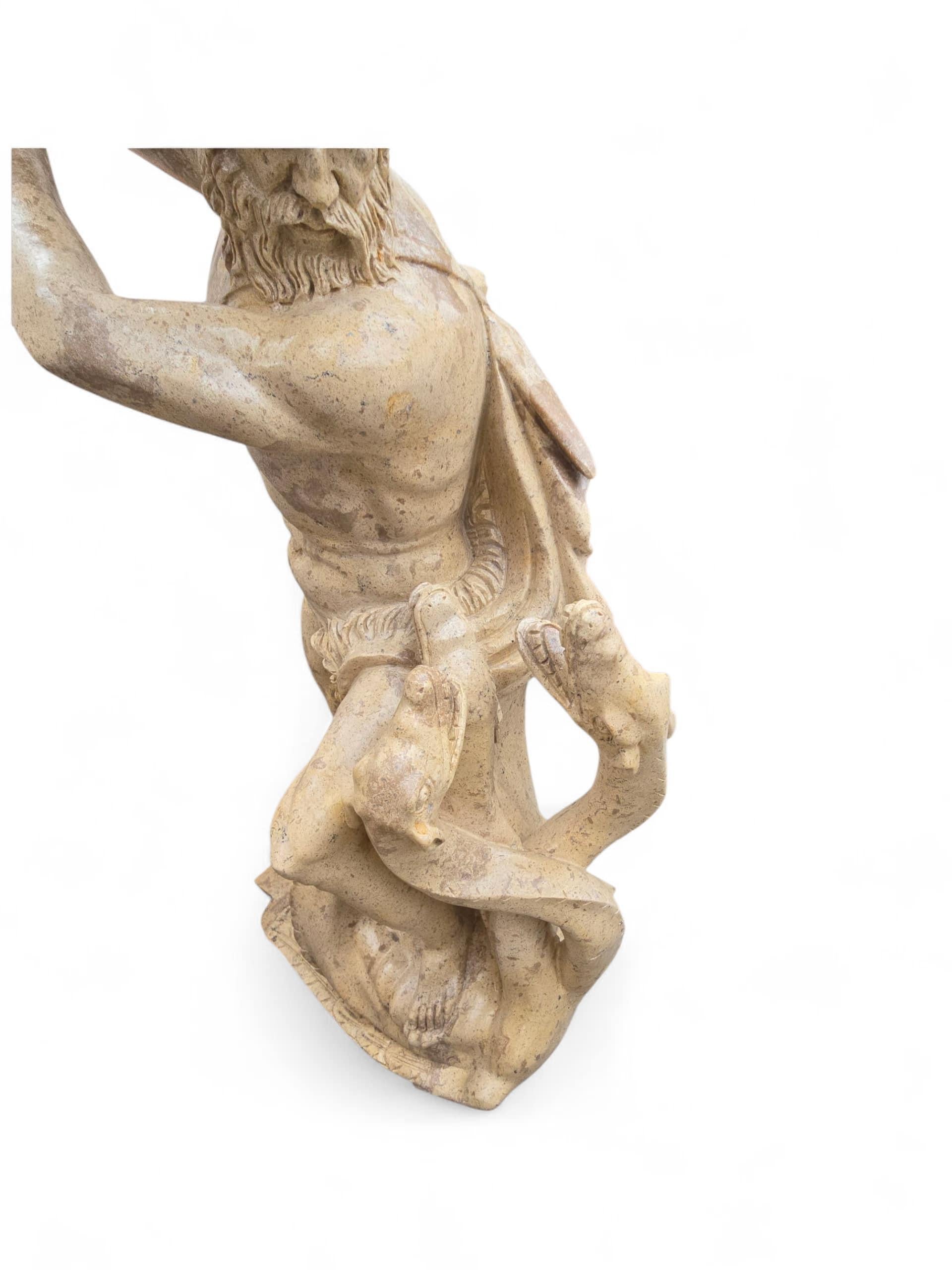 Marbre Sculpture en marbre d'Hercule combattant les serpents, Italie, début du XXe siècle en vente