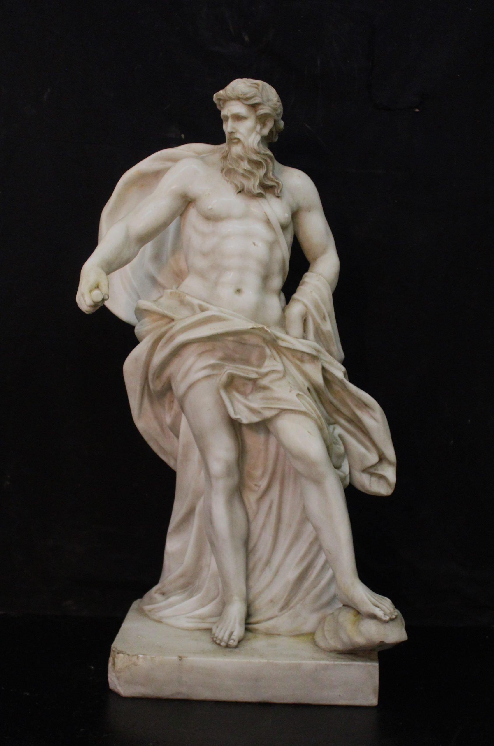 Marmorskulptur von Oceanus 102 cm (20. Jahrhundert) im Angebot