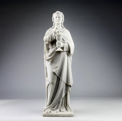 Marble Sculpture of Saint John the Evangelist, France, 19th Century