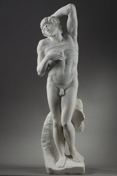 Sculpture en marbre de l'esclave mourante d'après Michel-Ange
