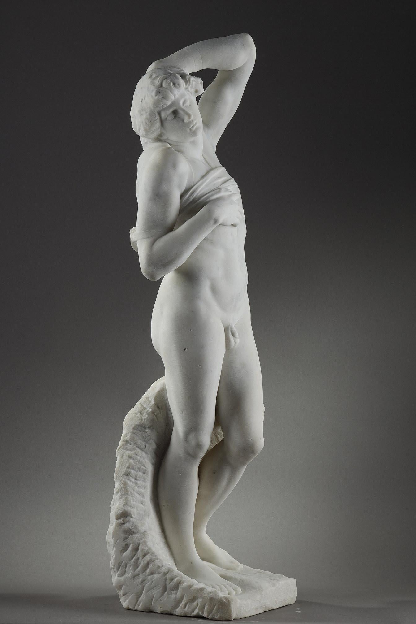 Late 19th Century Marble sculpture of the dying slave after Michelangelo