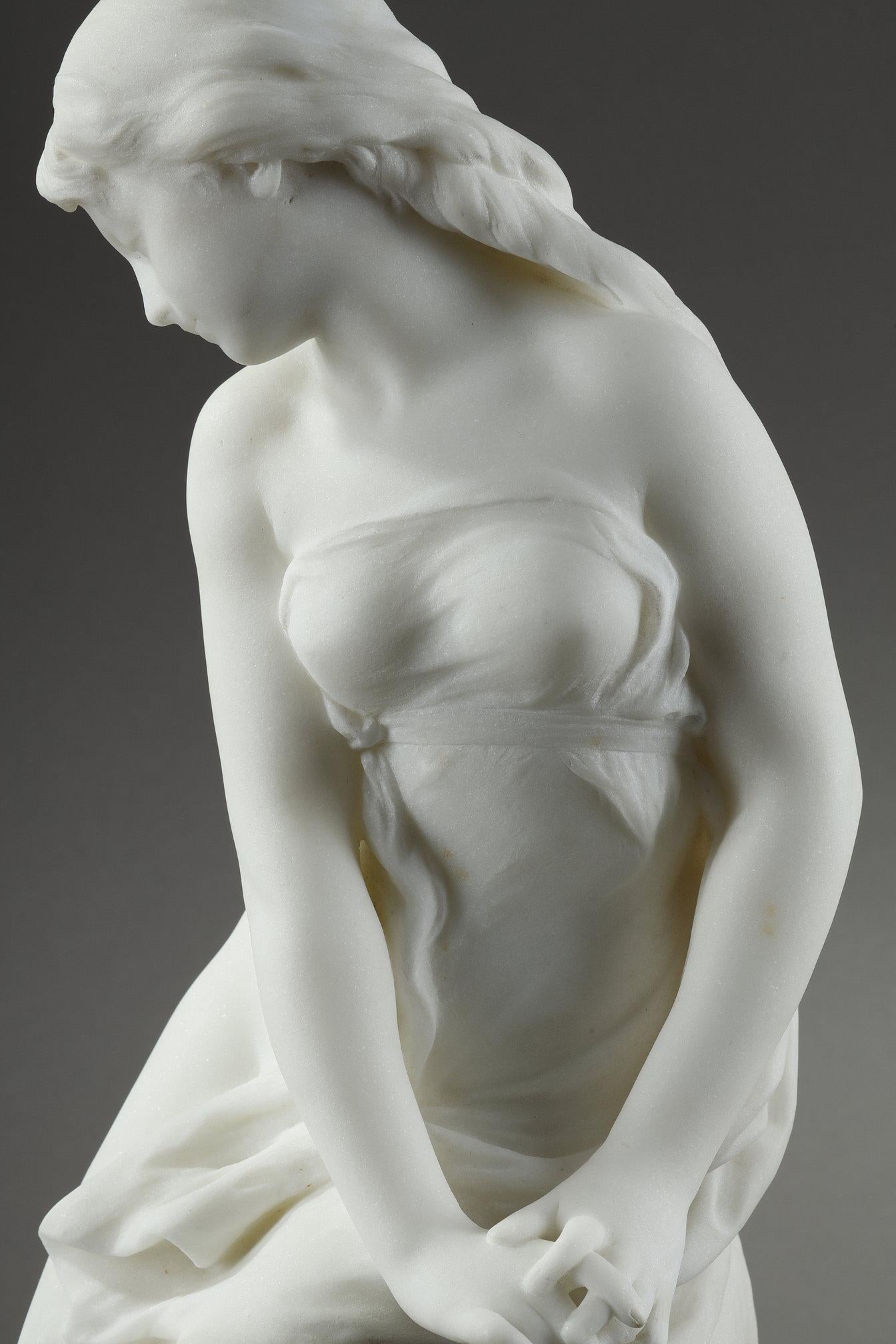 Marble Sculpture of Venus & Cupid by Mathurin Moreau For Sale 10