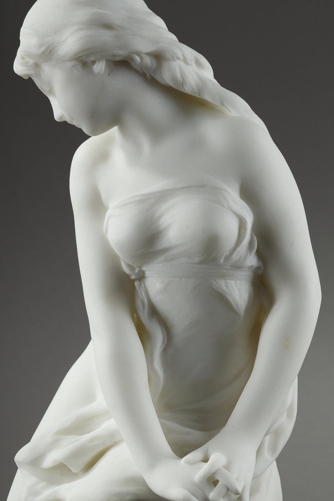 Marble Sculpture of Venus & Cupid by Mathurin Moreau 10
