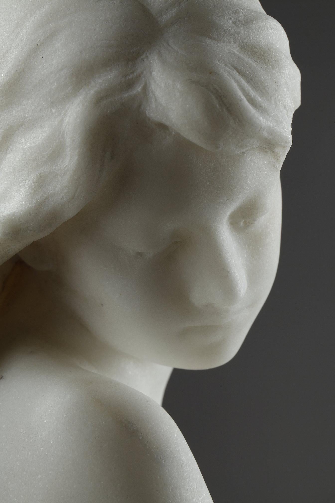 Marble Sculpture of Venus & Cupid by Mathurin Moreau 12