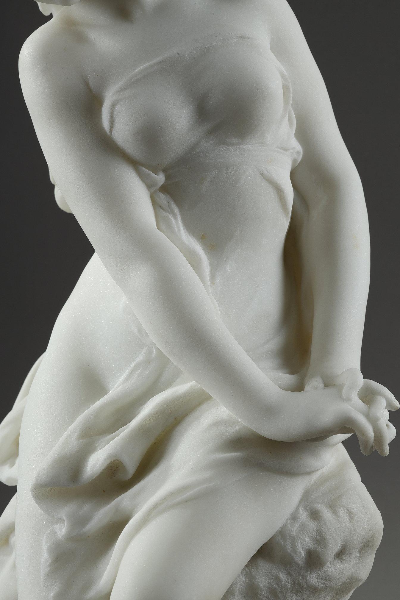 Marble Sculpture of Venus & Cupid by Mathurin Moreau 13