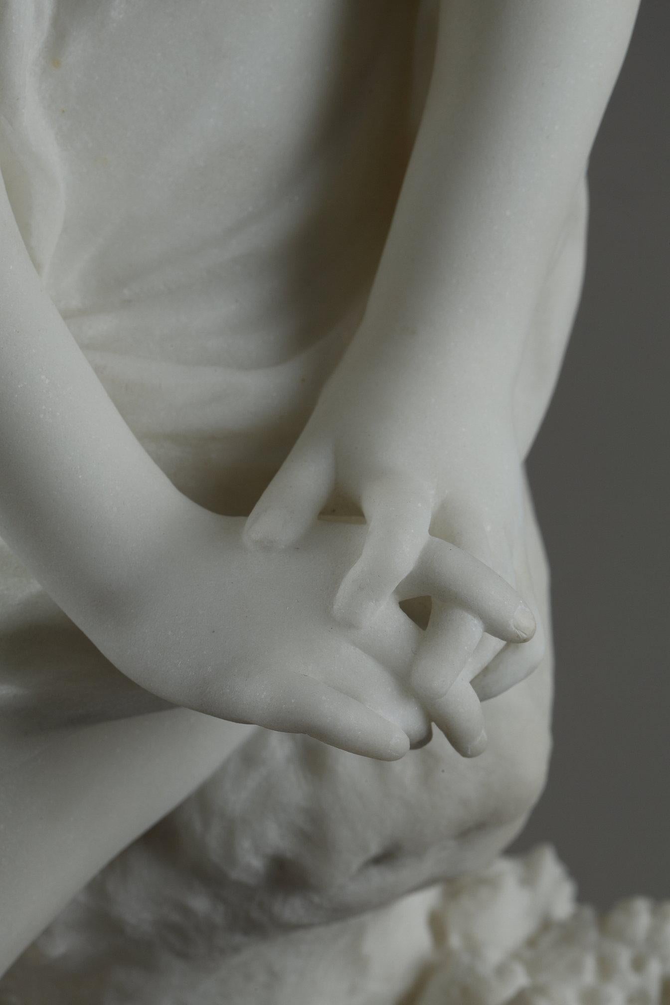 Marble Sculpture of Venus & Cupid by Mathurin Moreau 14