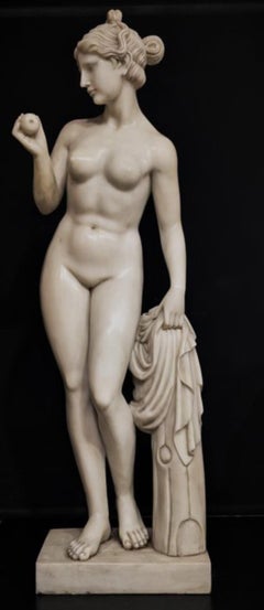 Sculpture de Vénus en marbre, H. 152 cm