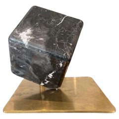 Marble Sculpture on Brass Stand