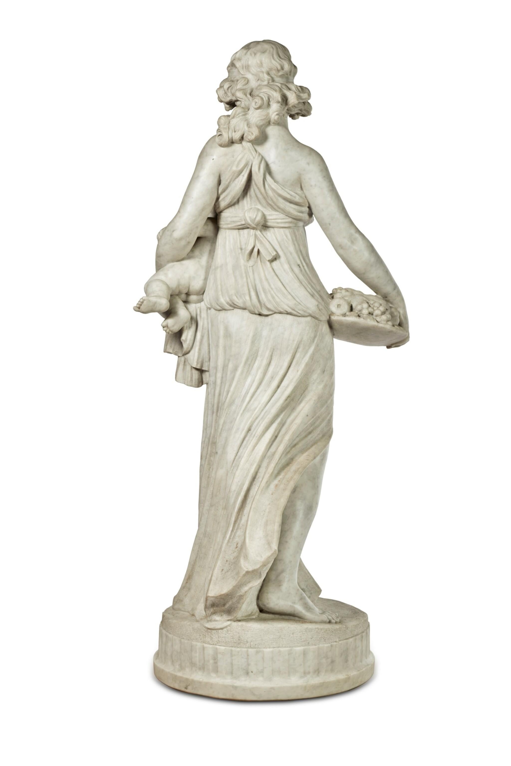 Francese Scultura in marmo firmata Clodion, Francia, XIX secolo in vendita