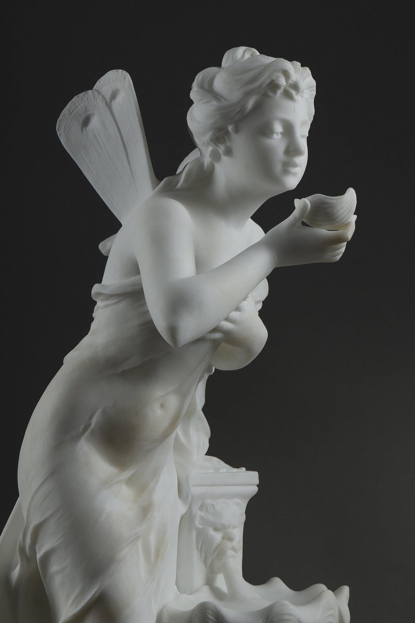 Marble sculpture signed Mathurin Moreau, 