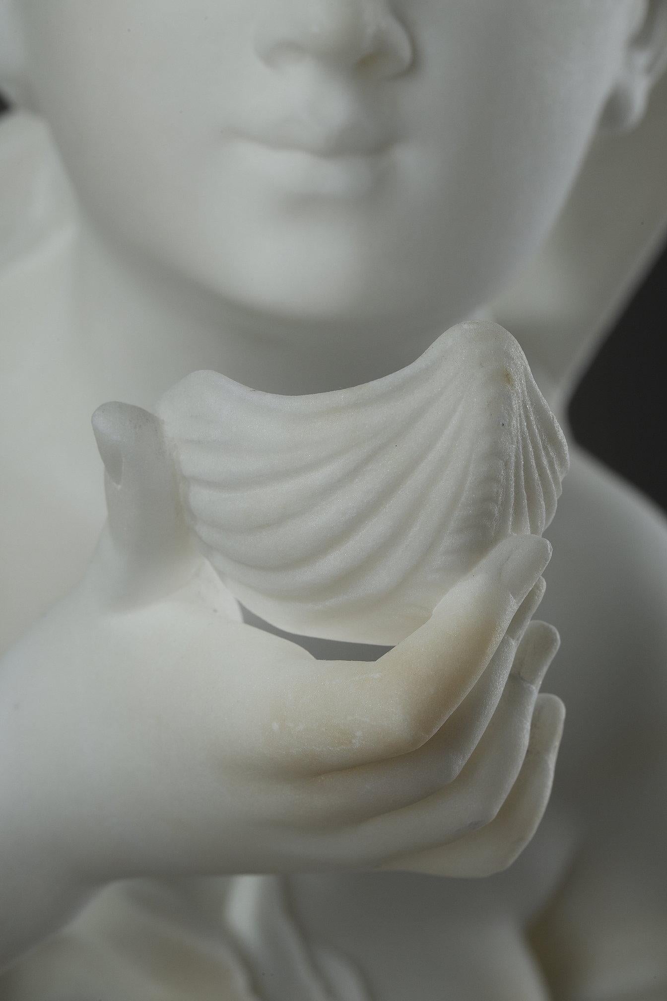 Marble sculpture signed Mathurin Moreau, 