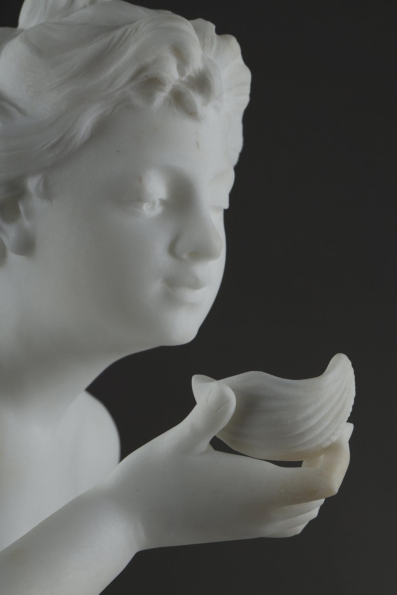Marble sculpture signed Mathurin Moreau, 