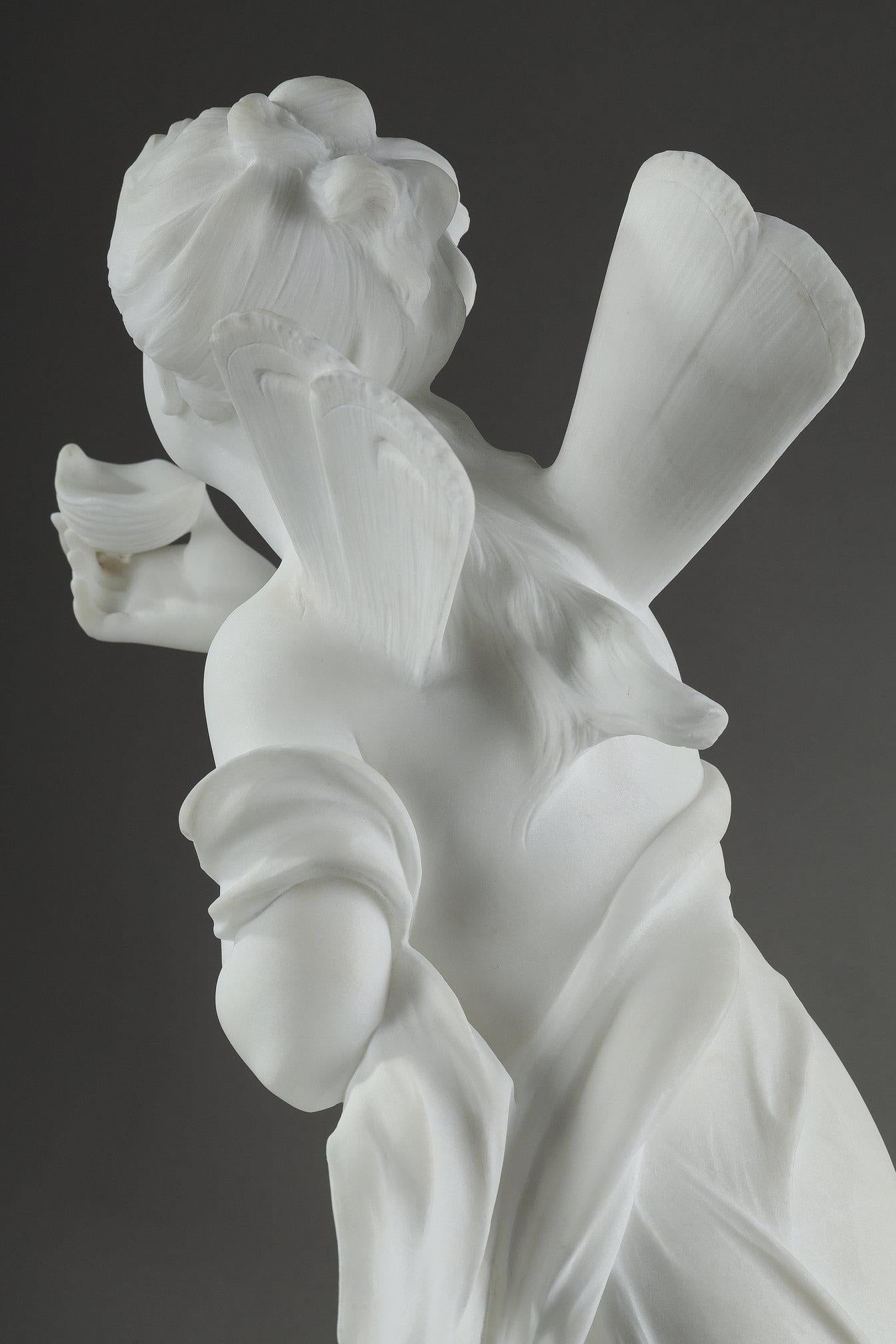 Marble sculpture signed Mathurin Moreau, 