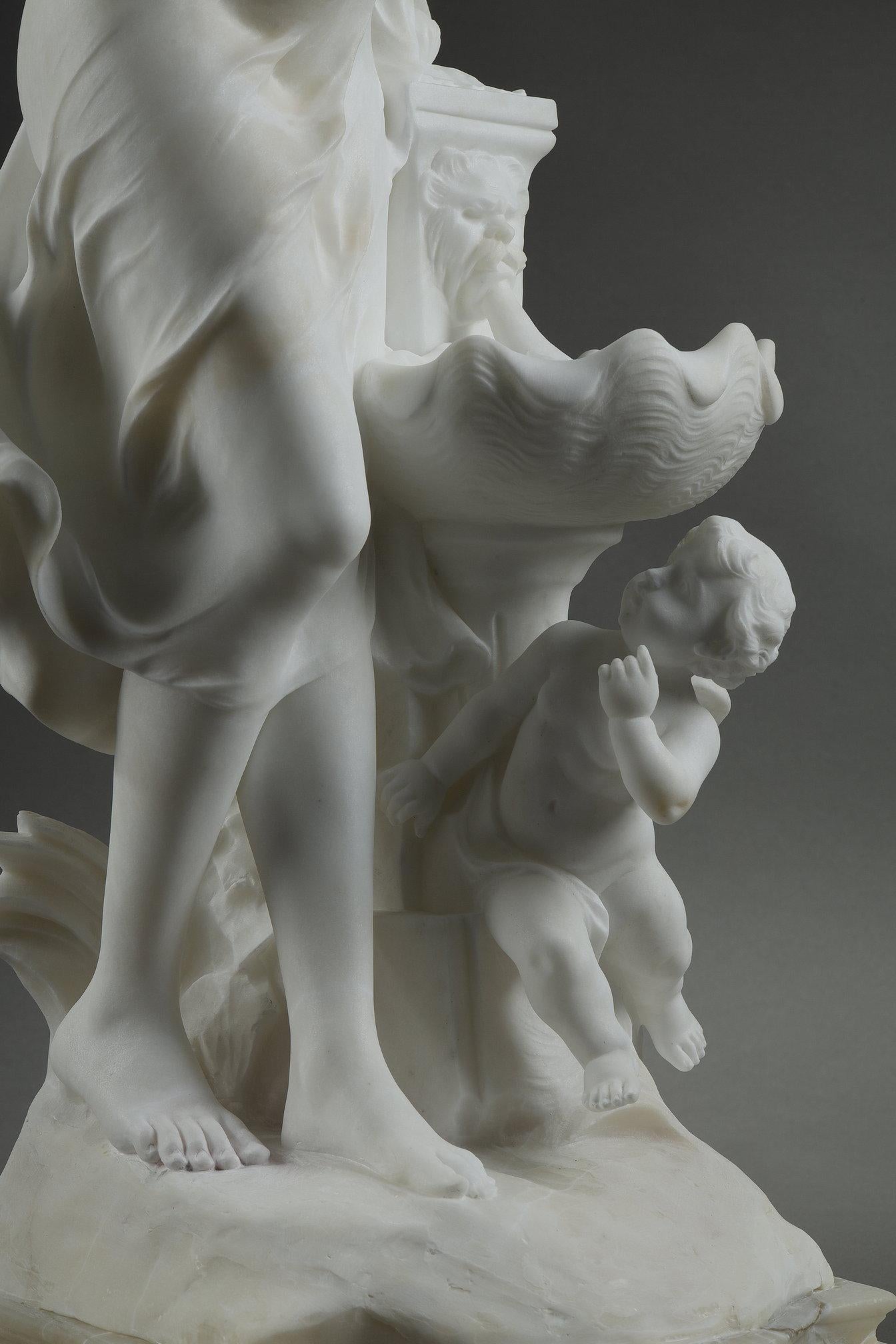 Marble sculpture signed Mathurin Moreau, 