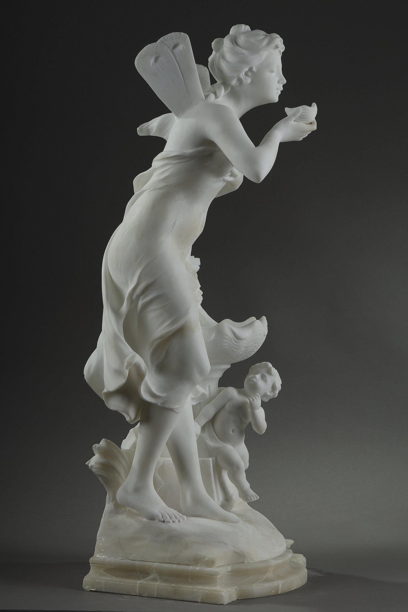 Late 19th Century Marble sculpture signed Mathurin Moreau, 