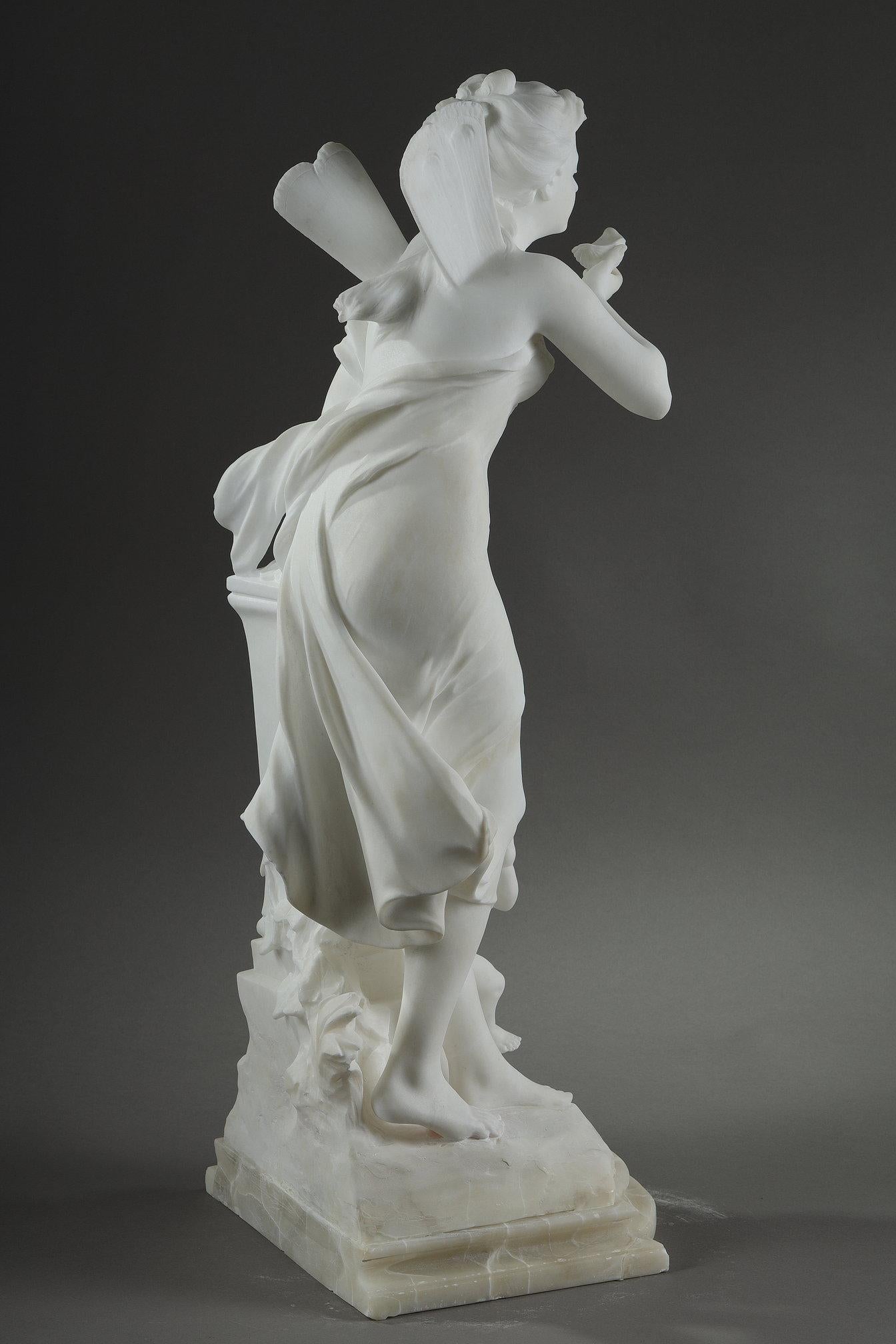 Marble sculpture signed Mathurin Moreau, 