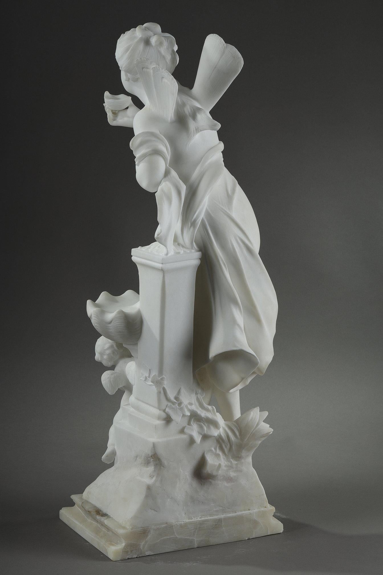 Marble sculpture signed Mathurin Moreau, 