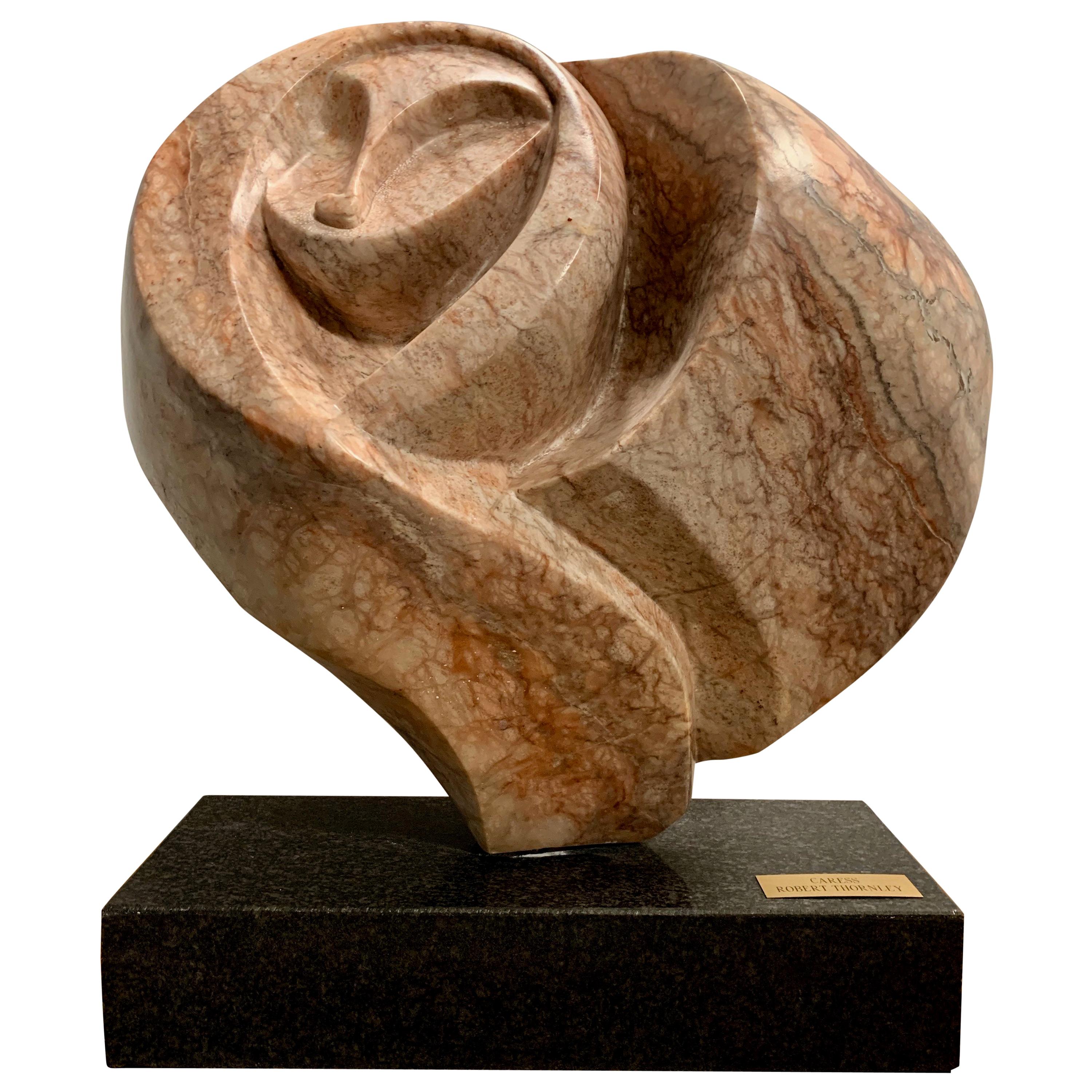 Marble Sculpture "The Caress" by Arizona Artist Robert Thornley Midcentury  For Sale at 1stDibs