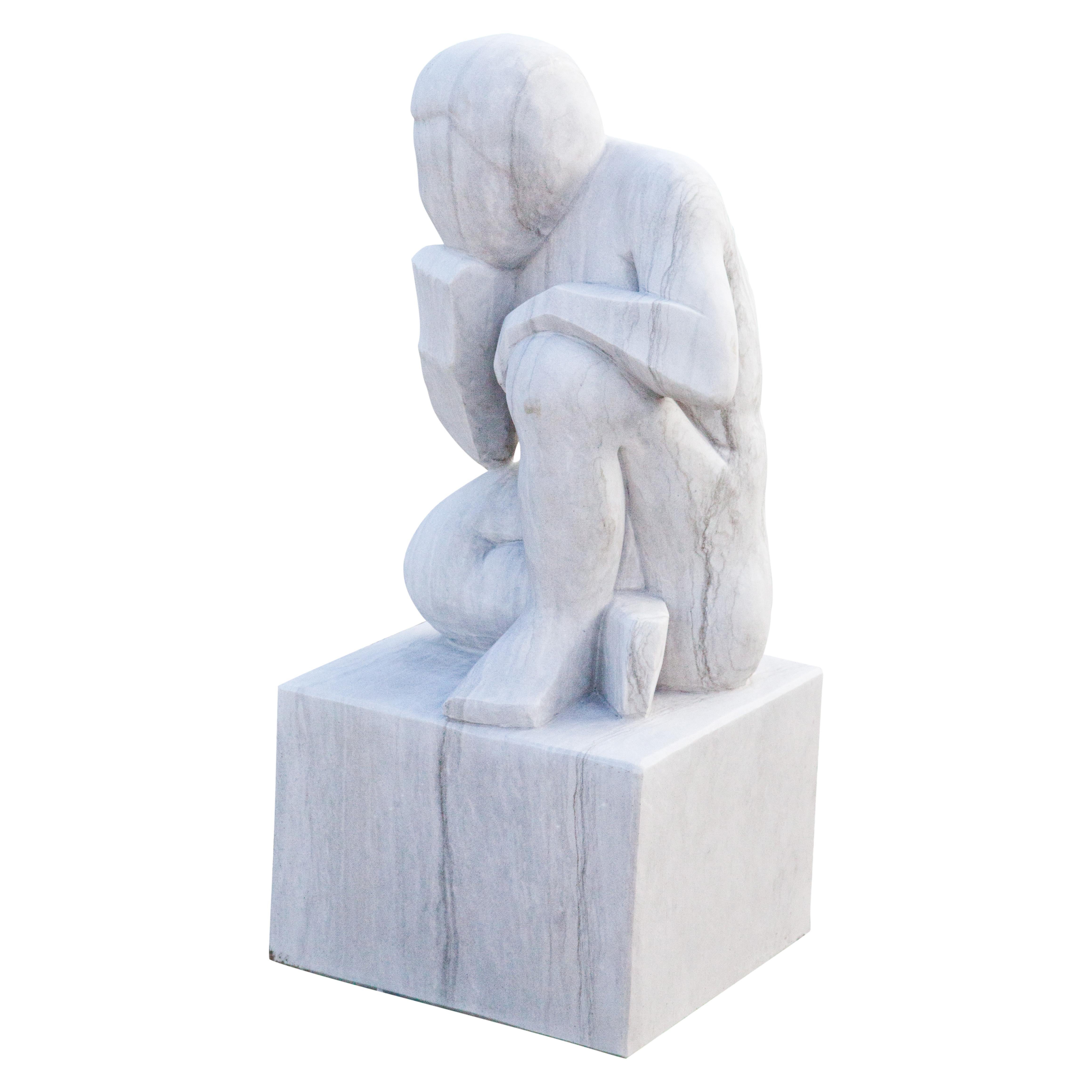 the thinker marble statue