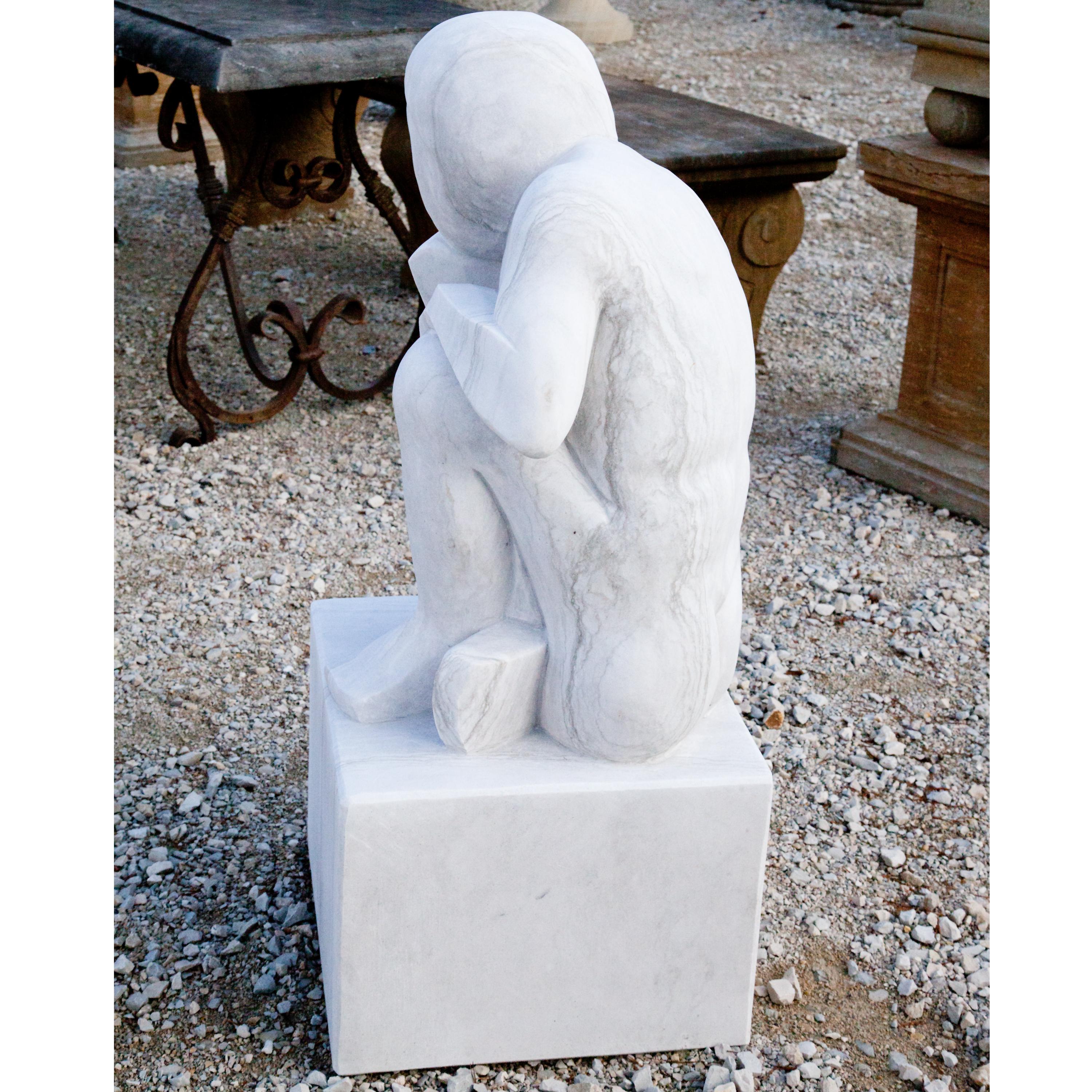 Contemporary Marble Sculpture the Thinker, 21st Century For Sale