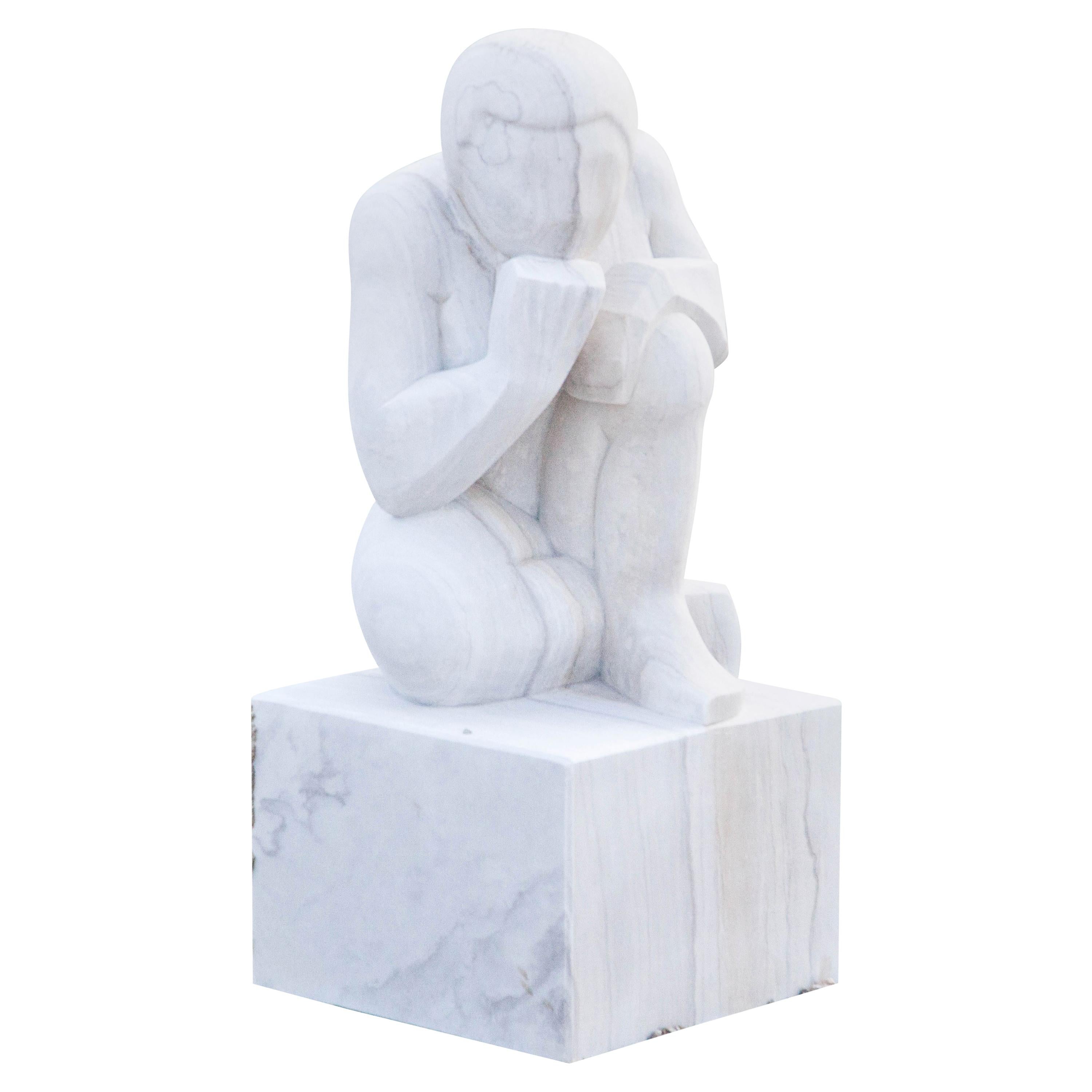 Marble Sculpture the Thinker, 21st Century