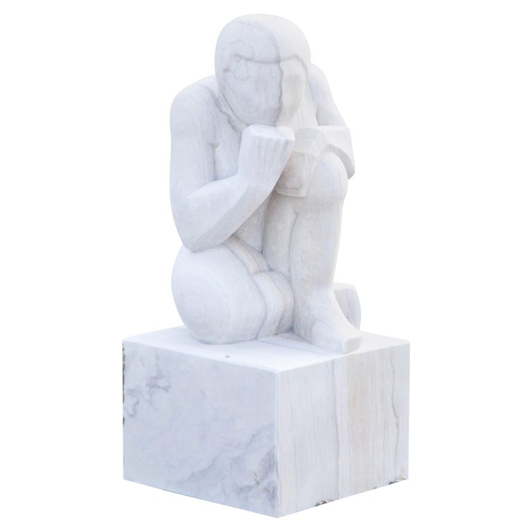 Marble Sculpture the Thinker, 21st Century For Sale