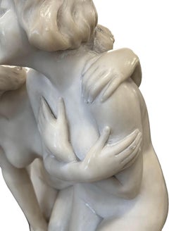 Marmorskulptur "Die zwei Schwestern" von S. Bianchini, Florenz, Italien